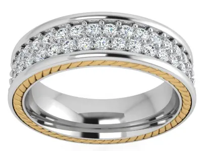 Diamond Wedding Band 4406 3D print model