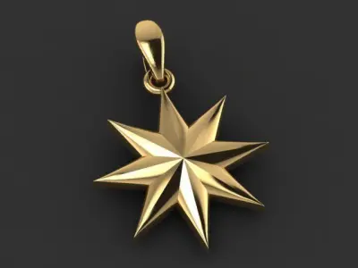 pendant star Free 3D print model