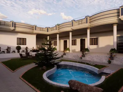 traditional village house  Free 3D model