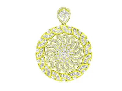 A7256 Luxury Art Diamond Women Pendant 3D print model