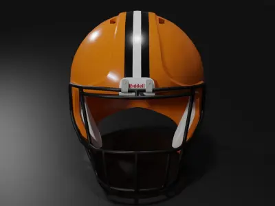 Football Helmet 3D model 2