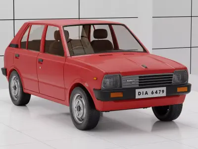 Maruti 800 1983 3D Model 3D model