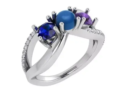 Round Split Shank Ring 3532 3D print model