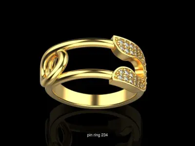 Pin collection gold plated 3D Model Pack