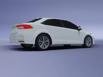 Toyota Corolla low poly 3D model Low-poly 3D model