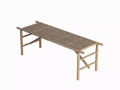 Bamboo Bench 03 3D model
