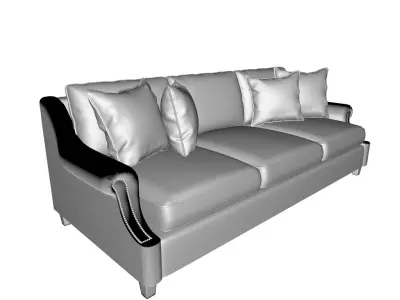 Sofa Begie Movie Loveseat Long chair 3D model