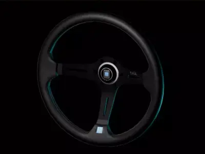 Nardi Steering wheel dark brushed metal 3D model