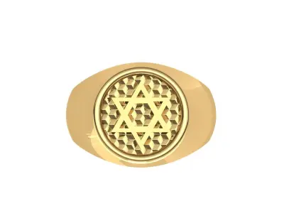 Ring Star Of David Free 3D print model
