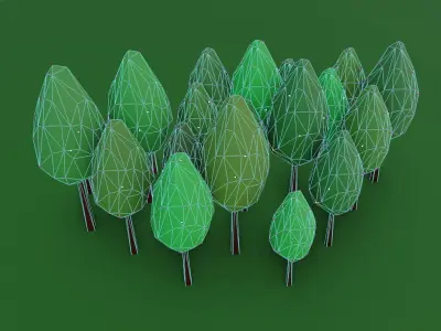 Leaf Tree Asset Free low-poly 3D model