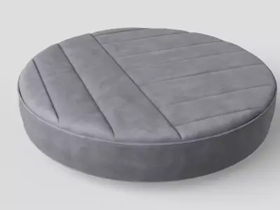 Crash Pad Lounge Chair in velvet Low-poly 3D model