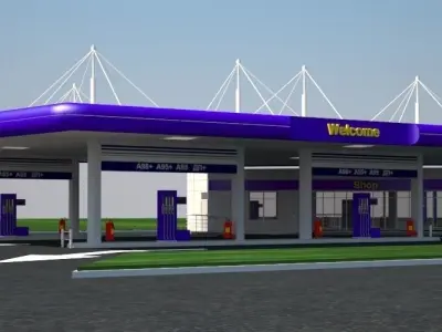 Original Gas station 3D model