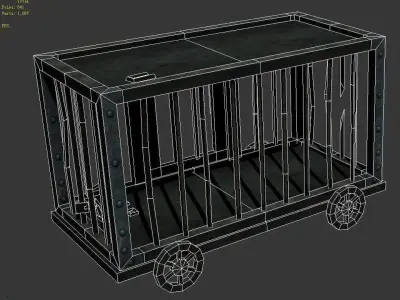 Game Vampire - prisoner iron cage car 3D model