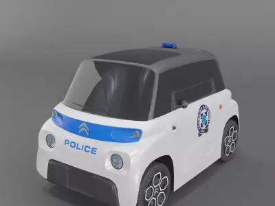 Citroen Police Electro Car 3D model 3D model