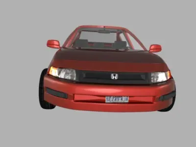 VINTAGE HONDA CAR 3D model