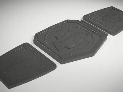 WWE Wrestlemania XL belt 3D print model