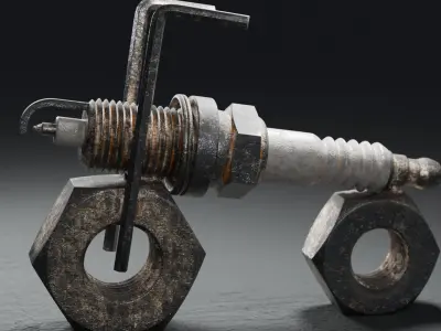 IgnitiBike Ignition plug art 3D model