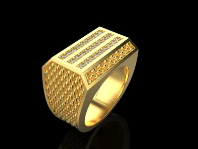 Signet ring model 1022 3D print model