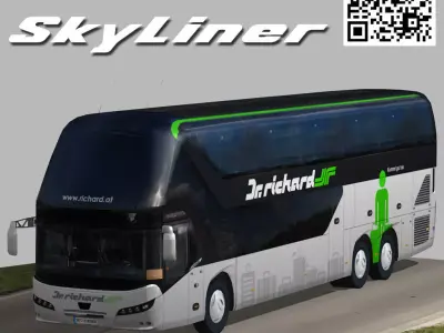 Neoplan Skyliner bus Dr Richard livery Low-poly 3D model