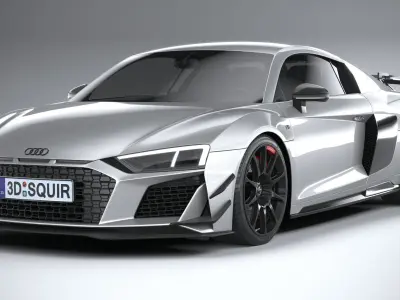 Audi R8 coupe V10 GT RWD 2023 3D model