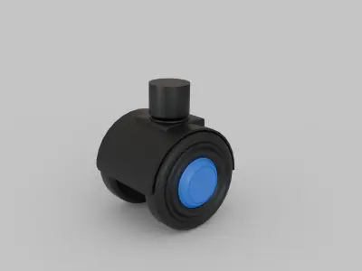 23 swivel wheels Low-poly 3D model