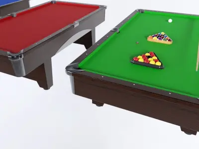 Snooker Pool Table Collection 3D Model Pack