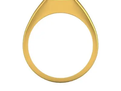 Princess Cut Mens Solitaire Ring Wedding Band Classic  3D print model