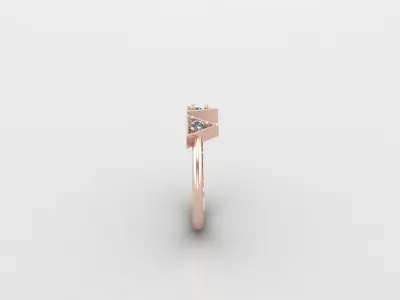 Solitaire Ring Version 1 SR36 3D model