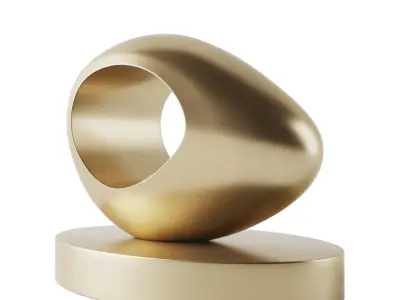 RH ABSTRACT SOLID BRASS SCULPTURE 2 3D model