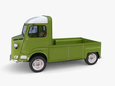 Citroen HY Pick Up with interior v3 3D model