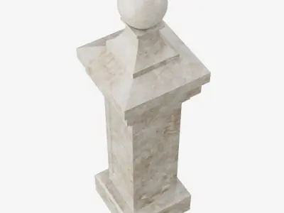 Balustrade Free low-poly 3D model