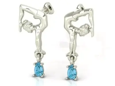 Earring gymnast 3D print model