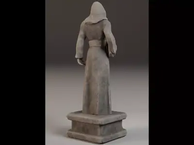 Robed Statue Low-poly 3D model