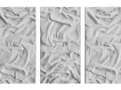 Wall Art Panel 02 Drapery  3D model