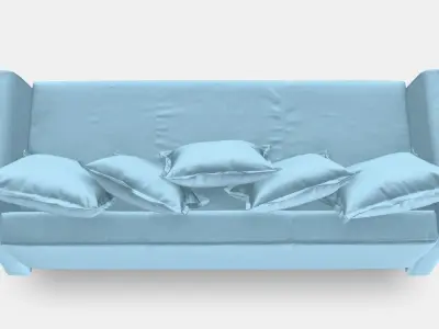 HOLMSUND 3-seater sofa bed Low-poly 3D model