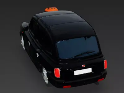 Iconic London Black Cab 3D Model Low-poly 3D model