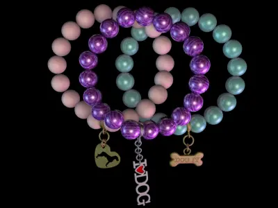 Bracelets for dog lovers 3D model