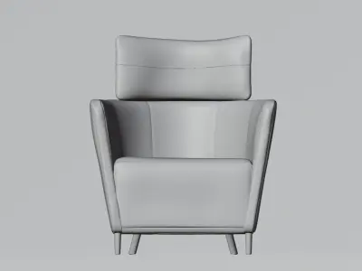 Single Sofa 3D Model 3D model