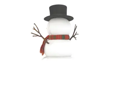 snowman  Low-poly 3D model