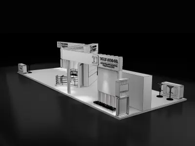 Booth Exhibition Stand a 618 3D model
