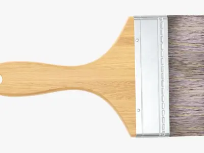 Wide painting brush 03 3D model