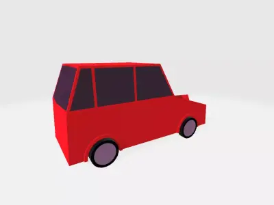 polygonal car Low-poly 3D model