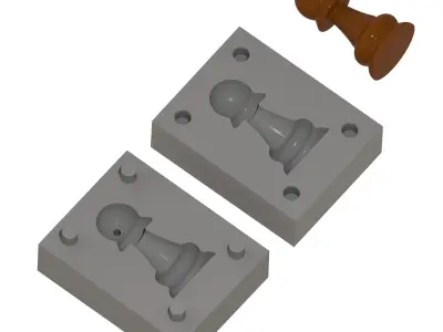Chocolate Mold Chess Pawn 3D print model