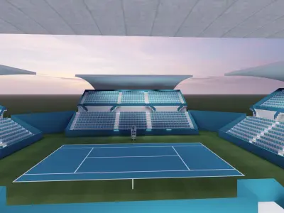  High Quality 3D Tennis Racket and Ball Model Game-Ready Low-poly 3D model