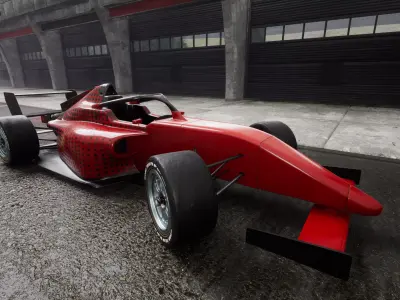 Tatuus F4 Racing Car High Detail PBR 3D Model Low-poly 3D model