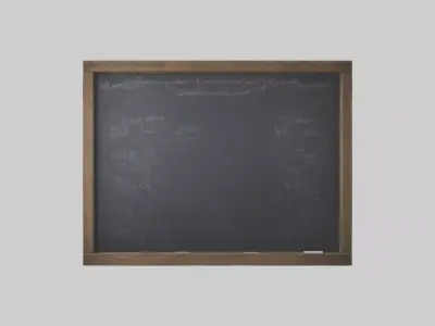 Chalkboard Wall Low-poly 3D model