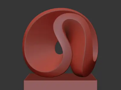 Abstract sculpture by Jan Van Der Laan 3D model