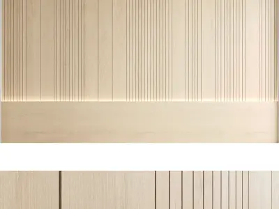 Decorative wall panel set 18 3D model
