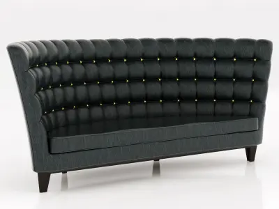 contemporary leather sofa 3D model