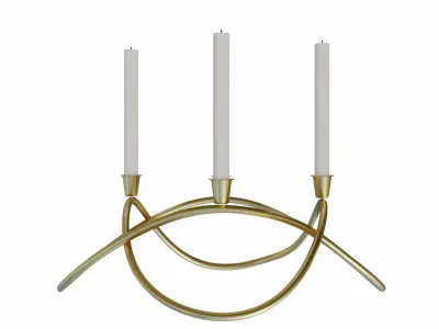 Curved candlestick 3D model